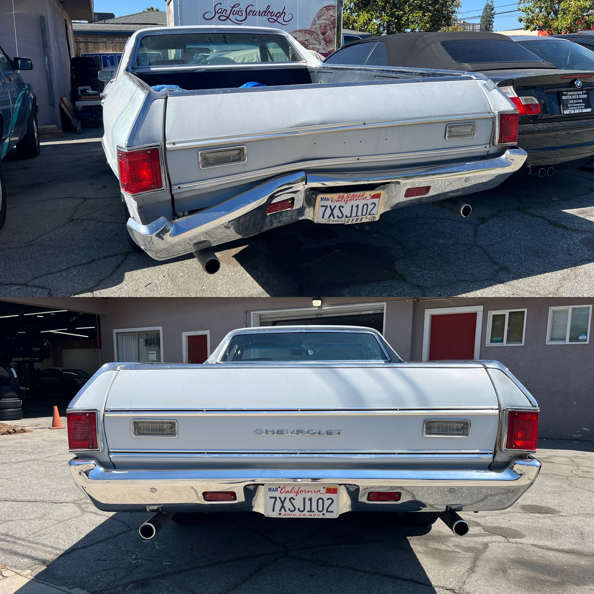 1972 El Camino Classic Rear End Damage